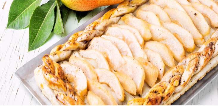 tarta de pera y almendras