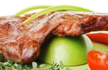 Costillas de cerco con manzana