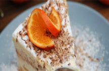 Tarta de queso con mandarina