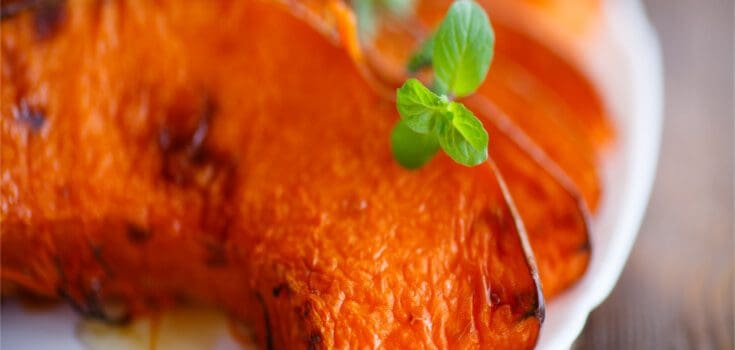 Calabaza asada con miel y canela