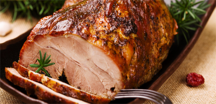 Lomo asado con miel y especias
