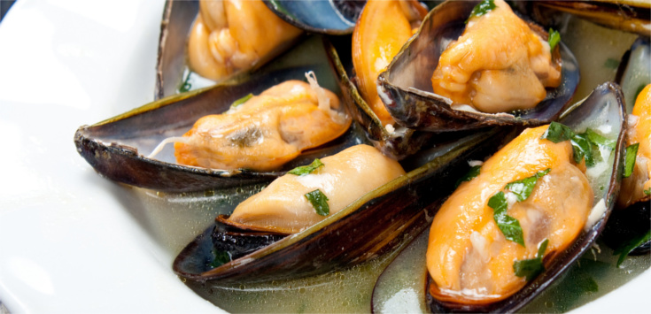 Mejillones con salsa verde