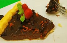 Quiche de chocolate con naranja