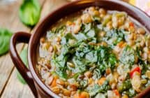 Lentejas con espinacas