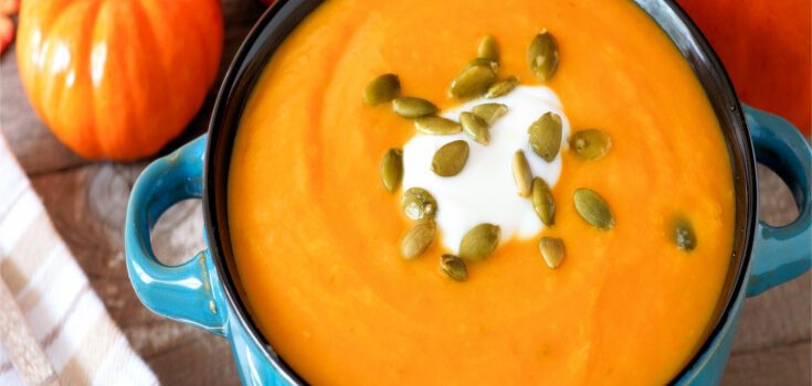 Crema de naranja y calabaza