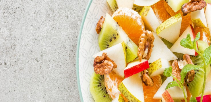 Ensalada de mandarina, manzana y kiwi